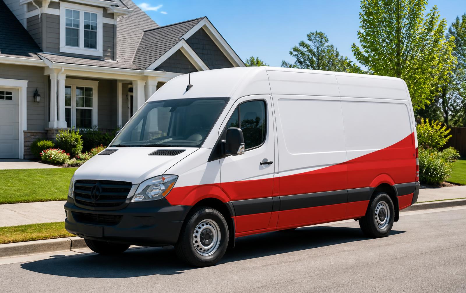 FixHatch service van parked outside a suburban home